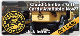 Cloud Climbers Jeep & Wine Tours Gift Cards Now Avaliable, get yours today...